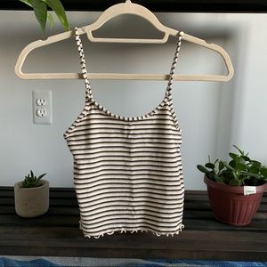 Striped, Cropped Forever 21 Tank Top